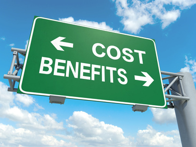 Cost and Benefits Sign